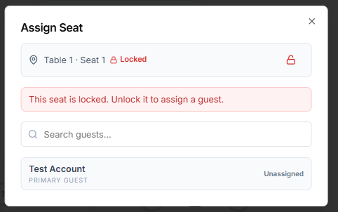 Seating step 5
